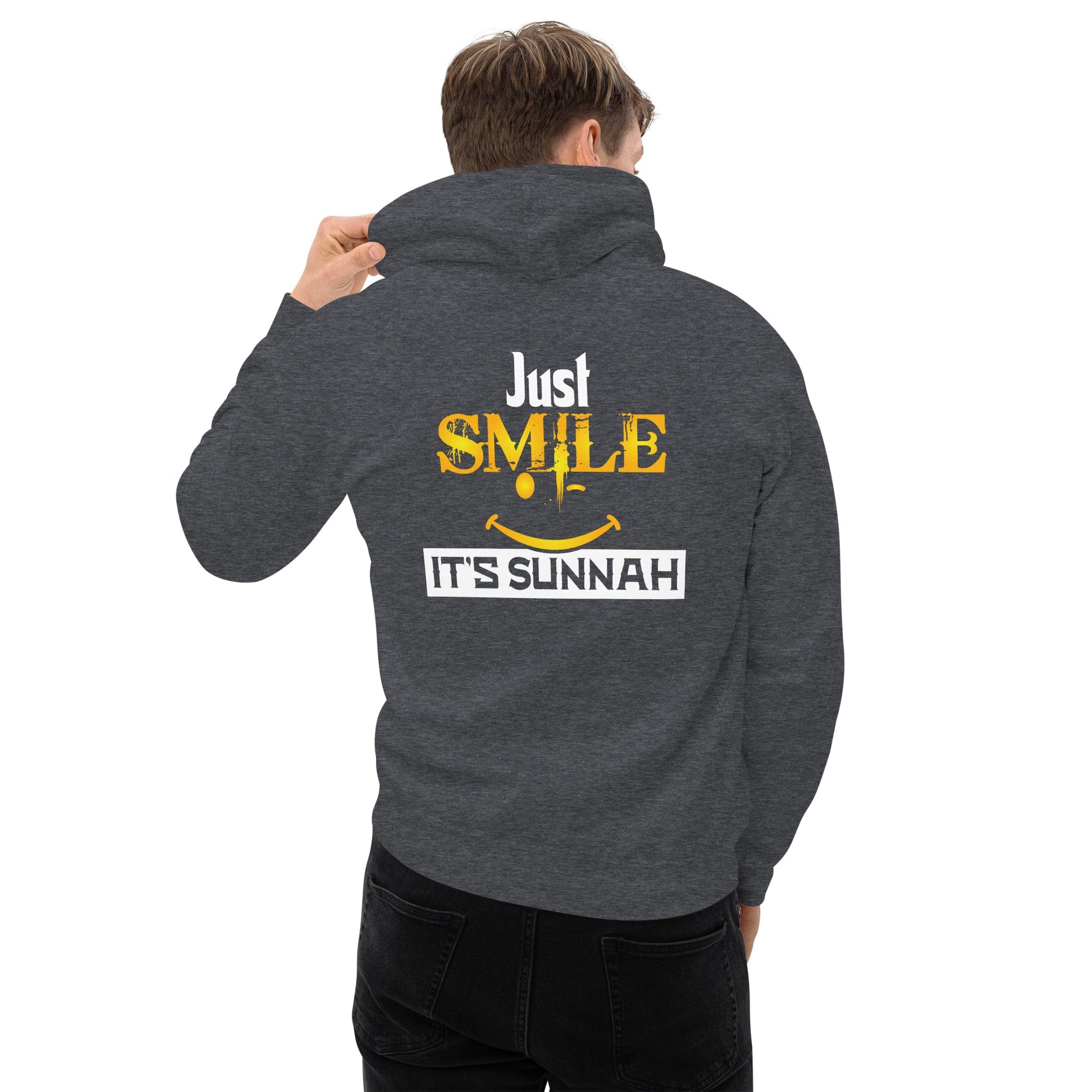 Muslim Threads Dark Heather / S Just Smile its Sunnah - Hoodie