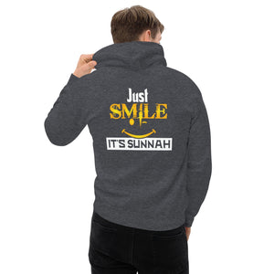 Muslim Threads Dark Heather / S Just Smile its Sunnah - Hoodie