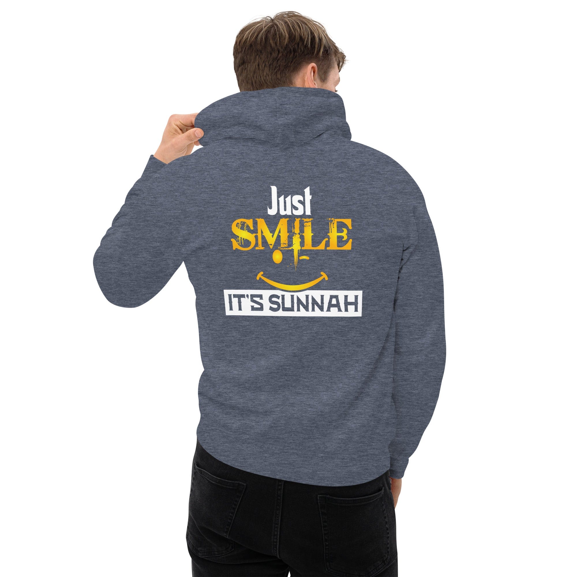 Muslim Threads Heather Sport Dark Navy / S Just Smile its Sunnah - Hoodie