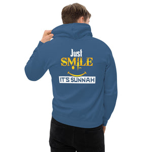 Muslim Threads Indigo Blue / S Just Smile its Sunnah - Hoodie