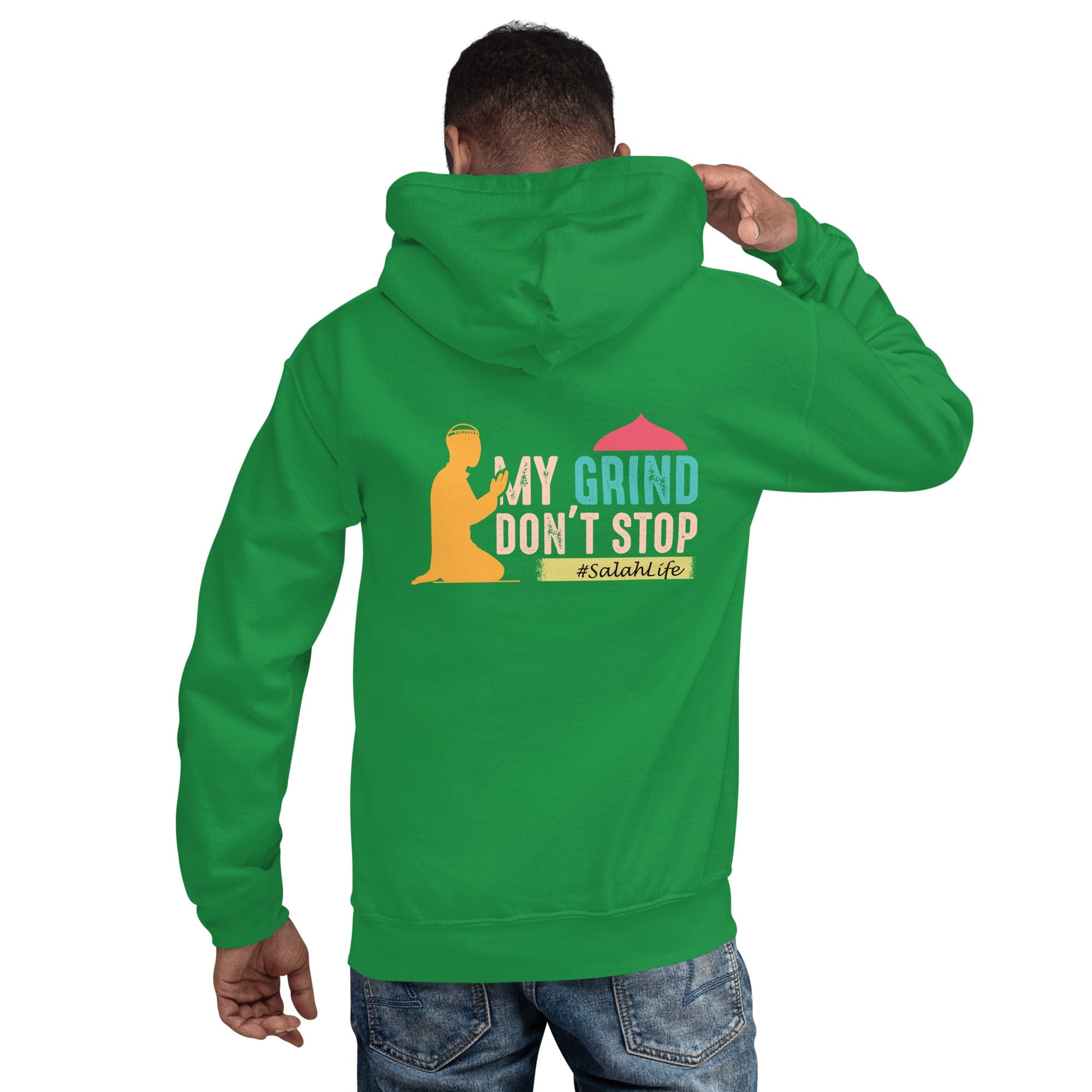 Muslim Threads Irish Green / S My grind don't stop - Hoodie