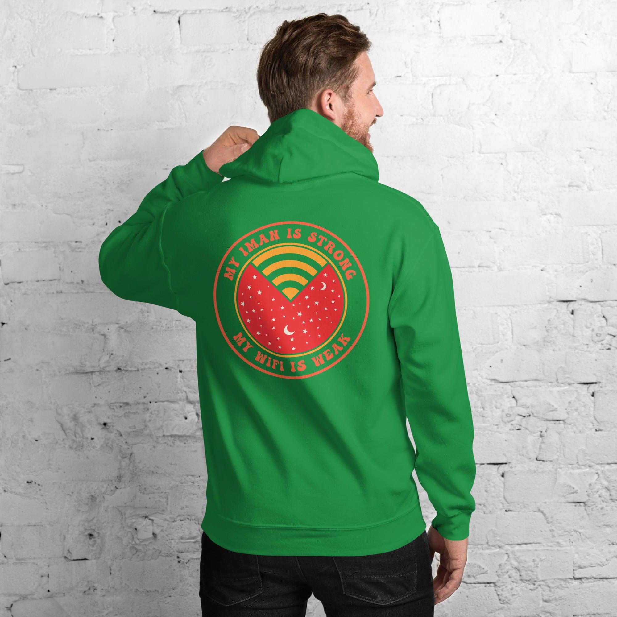 Muslim Threads Irish Green / S My iman is Strong hoodie