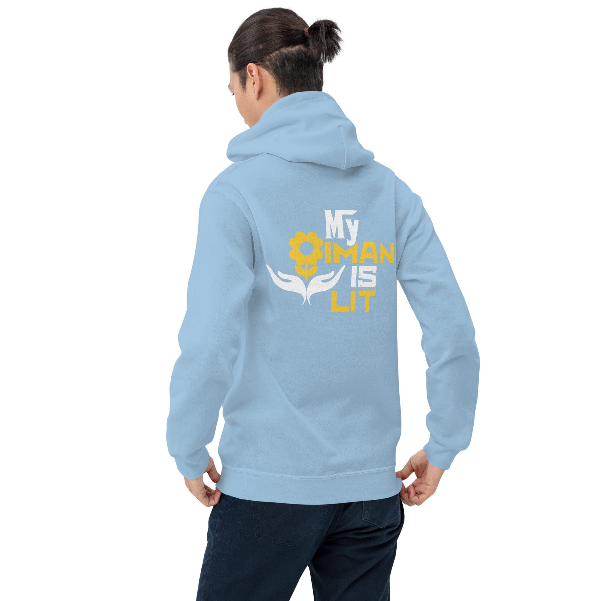 Muslim Threads Light Blue / S My Iman is Lit Hoodie