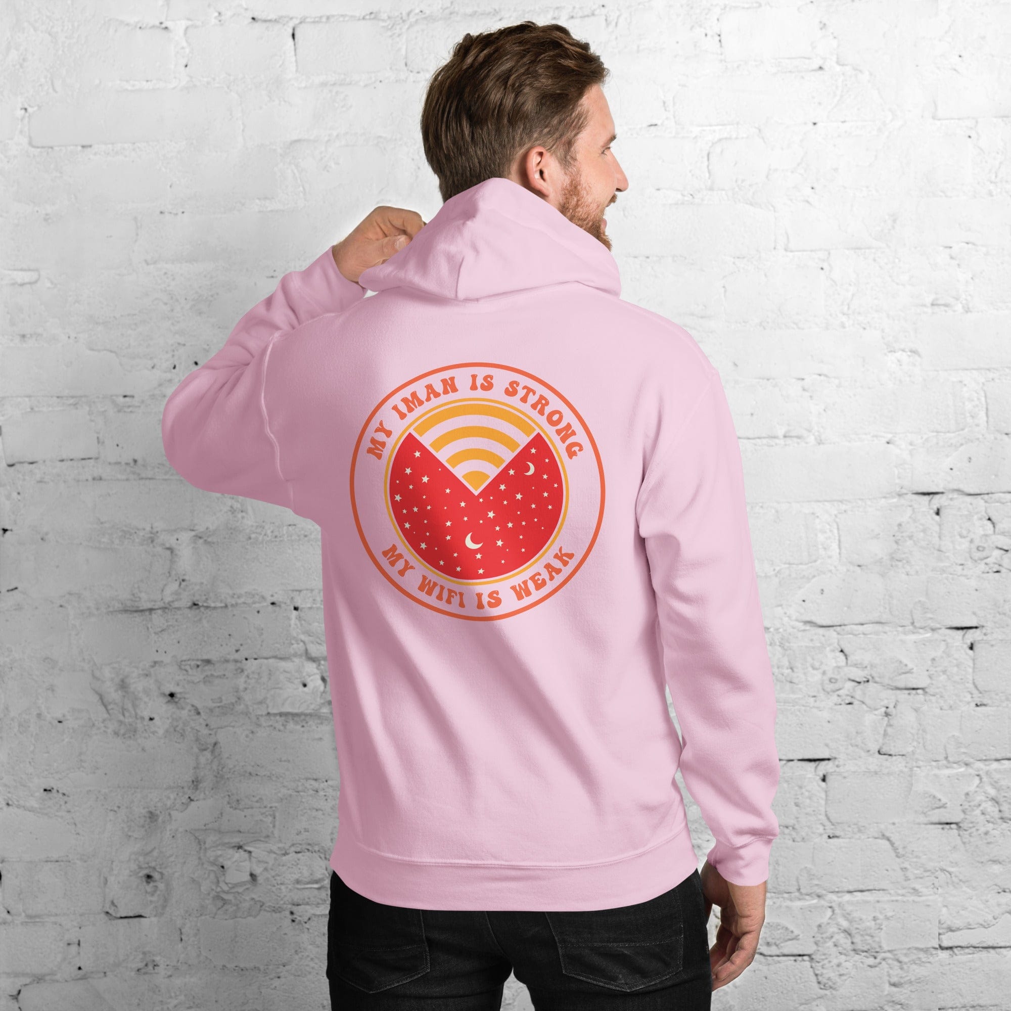 Muslim Threads Light Pink / S My iman is Strong hoodie