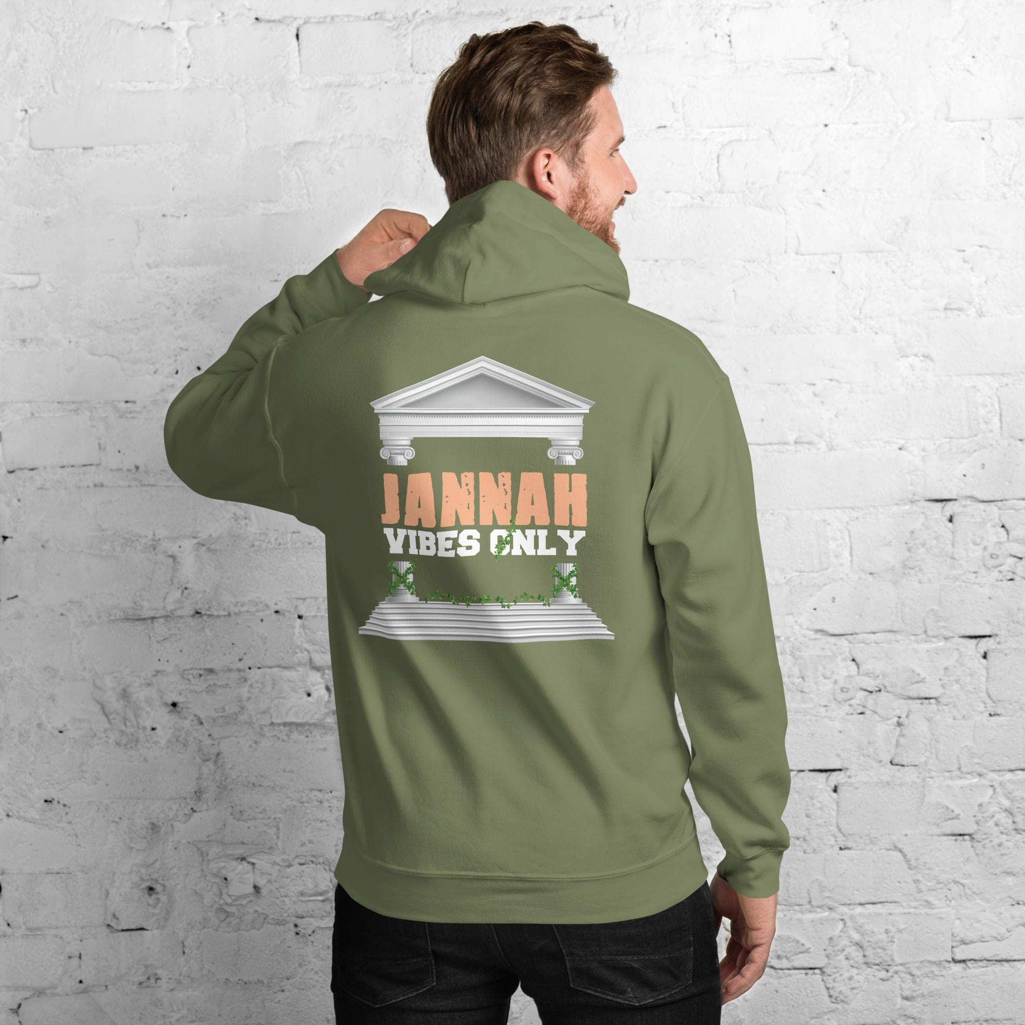 Muslim Threads Military Green / S Jannah Vibes Only - Hoodie