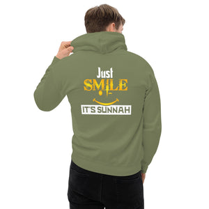 Muslim Threads Military Green / S Just Smile its Sunnah - Hoodie