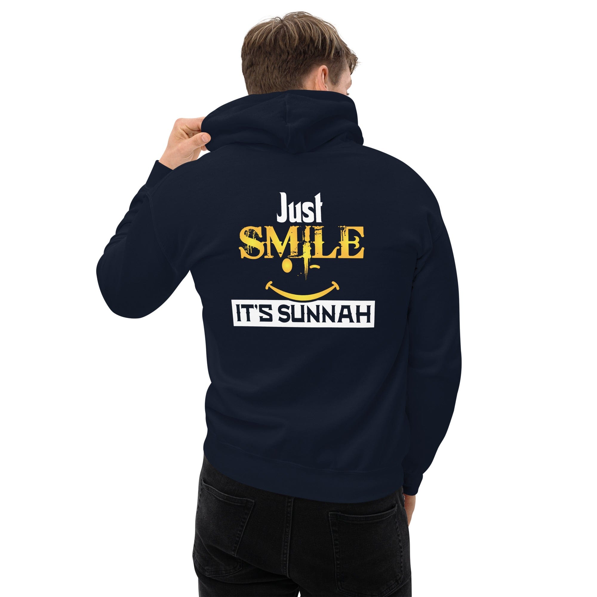 Muslim Threads Navy / S Just Smile its Sunnah - Hoodie