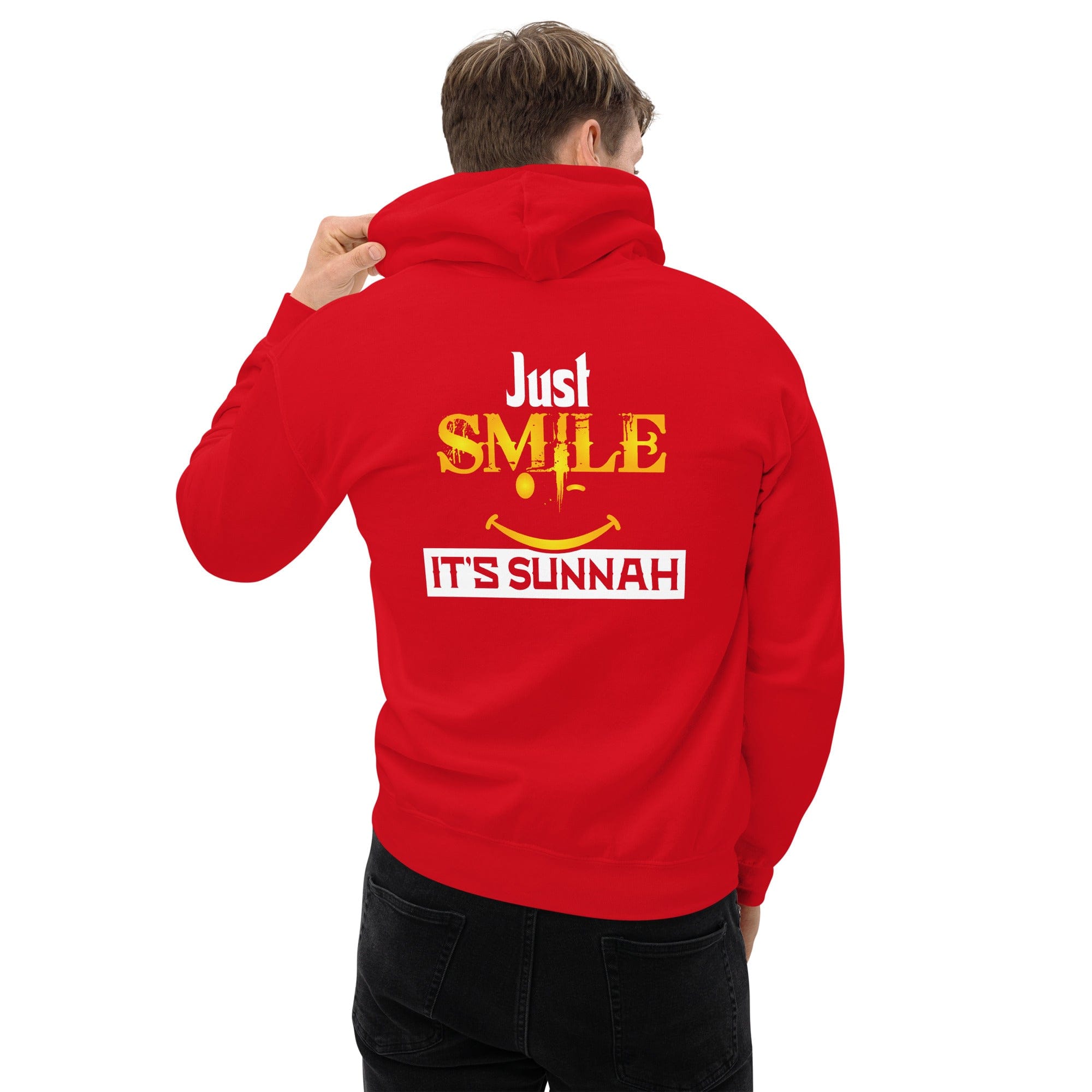 Muslim Threads Red / S Just Smile its Sunnah - Hoodie