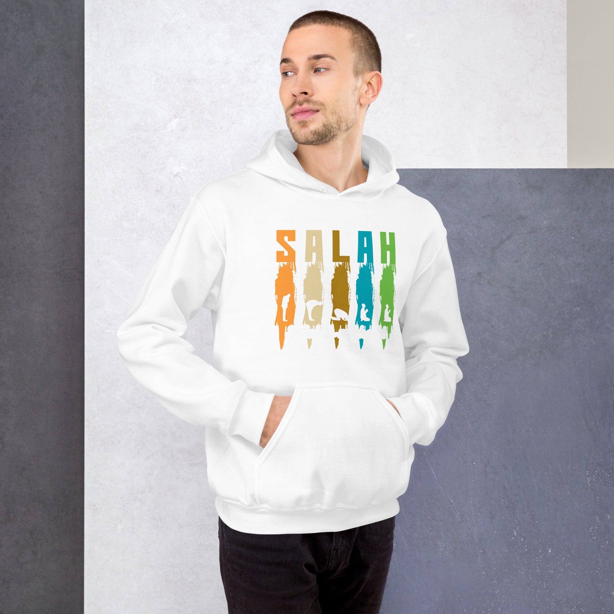 Muslim Threads White / S salaah is my heart - Hoodie