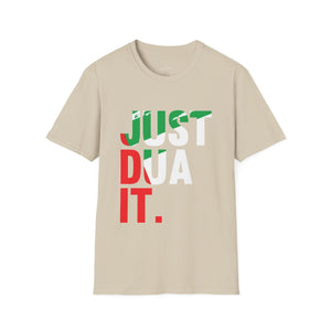 Printify T-Shirt Sand / S Islamic Tee Shirt - Unisex Softstyle T-Shirt -Just Dua It Quote Design